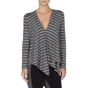 BCBG Trishna Long Sleeve Asymmetrical Hem Top